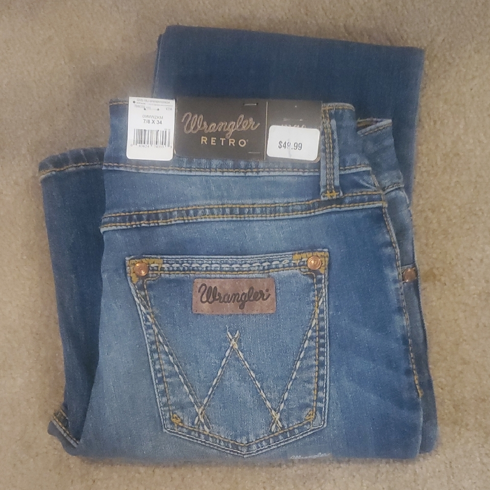 Wrangler Blue Boot Cut Jeans Classic Style